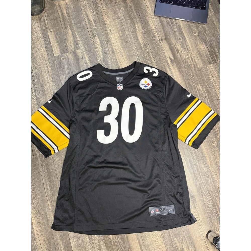 Nike Men's Black NFL On-Field Jersey Pittsburgh Steelers James Conner #30 XXL
